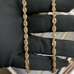 10k Rope chain / Cadena de Tejido laso de 10k