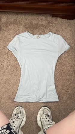 Fitted baby blue shirt