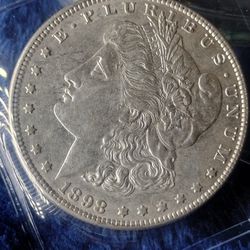 Silver Morgan Dollar 1898