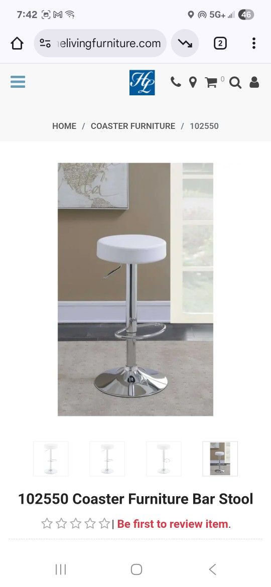 BRAND NEW COASTER FURNITURE BAR STOOLS WHITE IN BOX STILL X 4