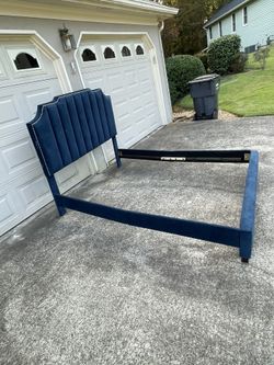 Queen Blue Bed Frame