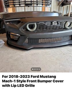 Ford Mustang mach1 Front Bumper cover lip led grill 18-23