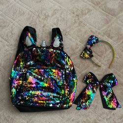 Girls Backpack & Hair Accessories 