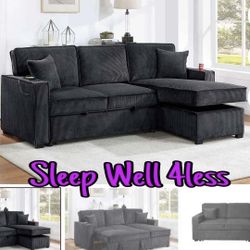 NEW SECTIONAL SOFA BED AND STORAGE 