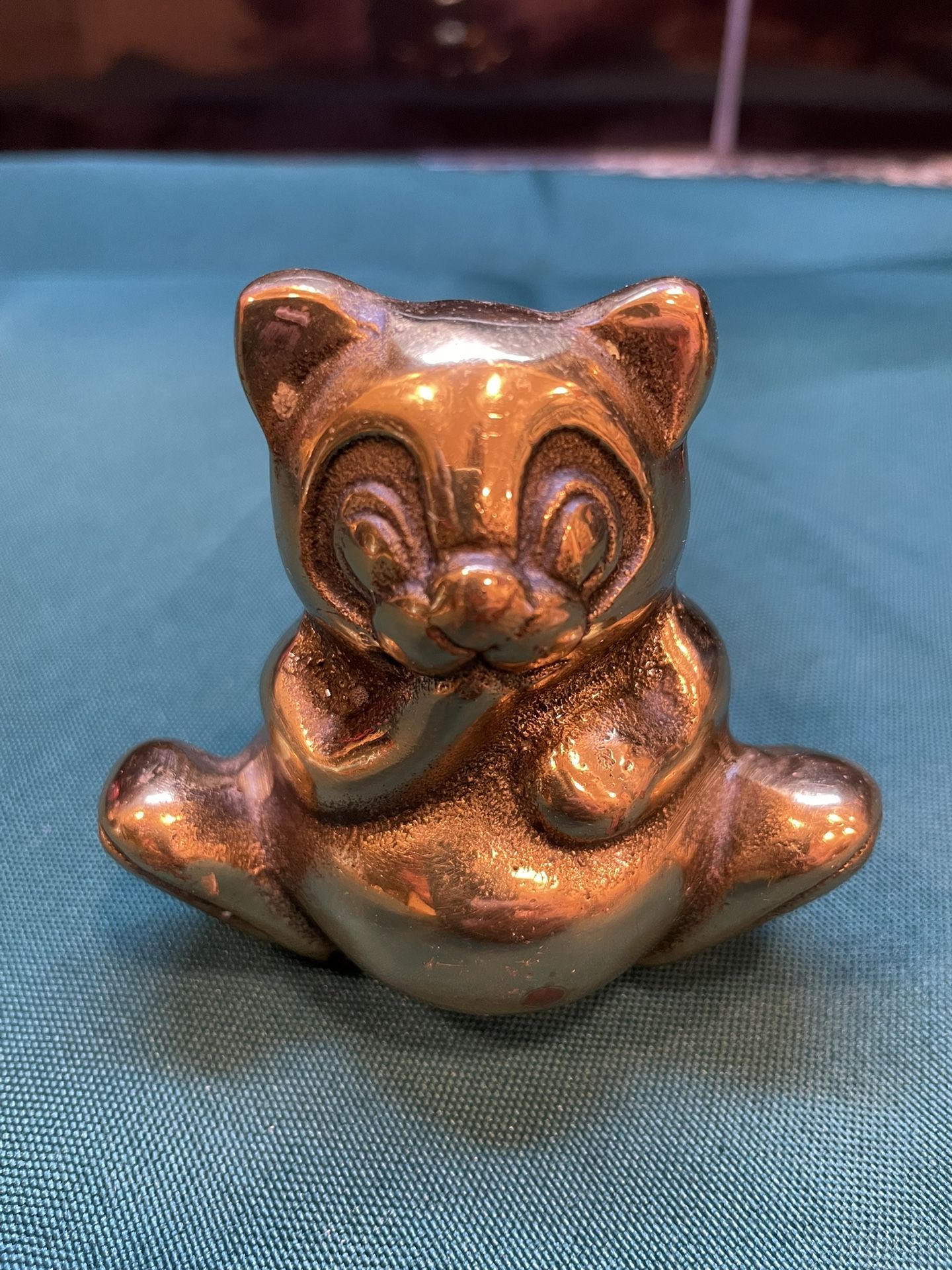 Vintage Solid Brass Panda Bear