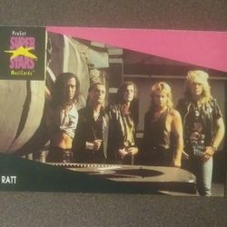 1991 ProSet Ratt #224 Rock Group Hair Band Card Music Musicards Superstars Vintage Collectible Pro Set