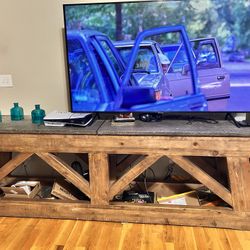 Rustic Solid Wood Marbela Console Table – Excellent Condition 