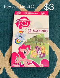 $3 NEW KIDS VALENTINES DAY CARD LOVE LIKE FRIENDS SCHOOL CLASS VALENTINE’S CARDS GIRLS MY LITTLE PONY PRETTY RAINBOW UNICORN HORSE CUTE 32 OPEN BOX