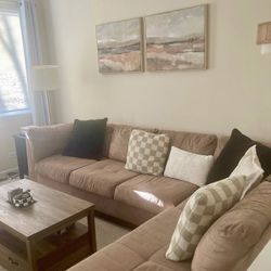 L-Shaped Sectional Sofa | 2 Pieces | Neutral Color