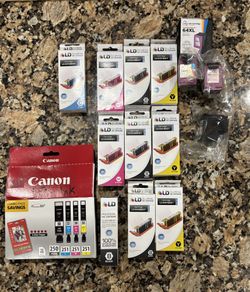 Ink Cartridges (13) For Canon And Hp Printers, Brand New
