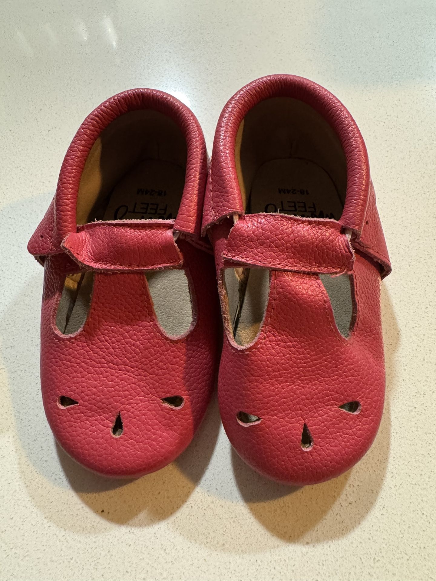 Monkey Feet Vibrant Red Baby Shoes