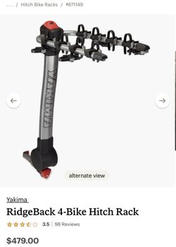 Ridgeback 4- bike hitch rack