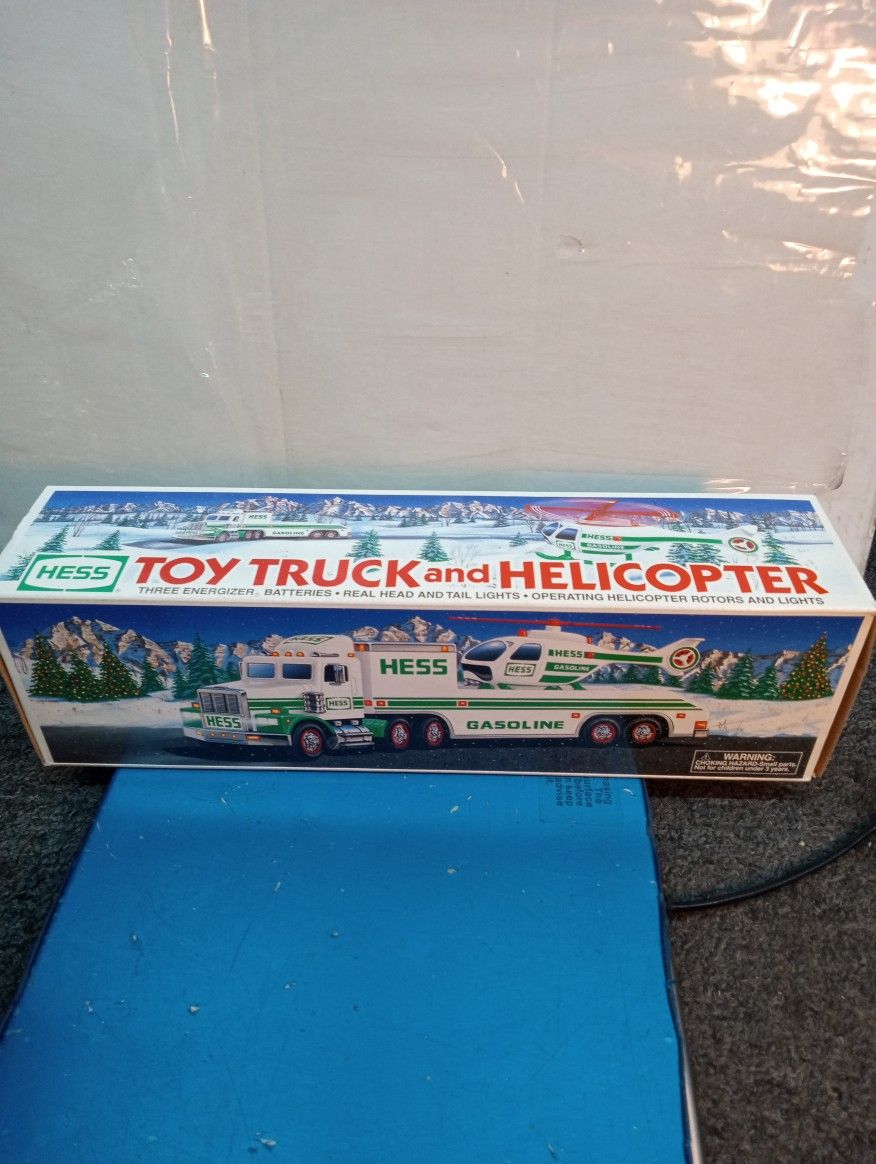 Hess tow truck and helicopter