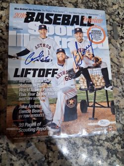 Jose Altuve and Carlos Correa signed 8x10 JSA