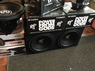 Hifonics subs and box