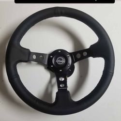 New NRG 006 Black Deep Dish Steering Wheel 350mm