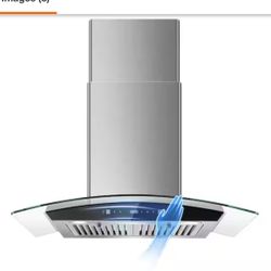 Tieasy - Stainless Steel Wall Mounted Kitchen Range Hood Chimney Style - TG1875 (Factory Sealed) (Retail $359)