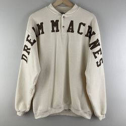 LEE Vintage Y2K Creme Brown “Dream Machines” Logo Graphic Long Sleeve Pullover