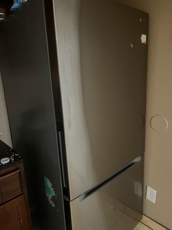 Microwave and fridge