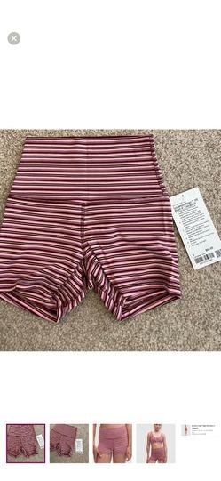 Nwt lululemon align high rise short 4* stripes jacquard
