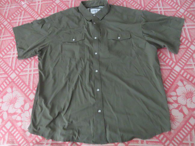 poncho western pearl snaps the sabine button up shirt XL (flaw)