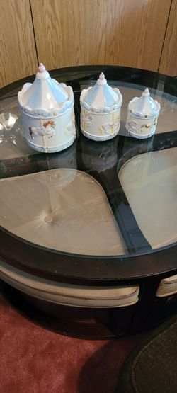 SET OF 3 CAROUSEL HORSE CANNISTERS