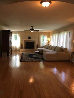 Custom sectional Macys used stone beige