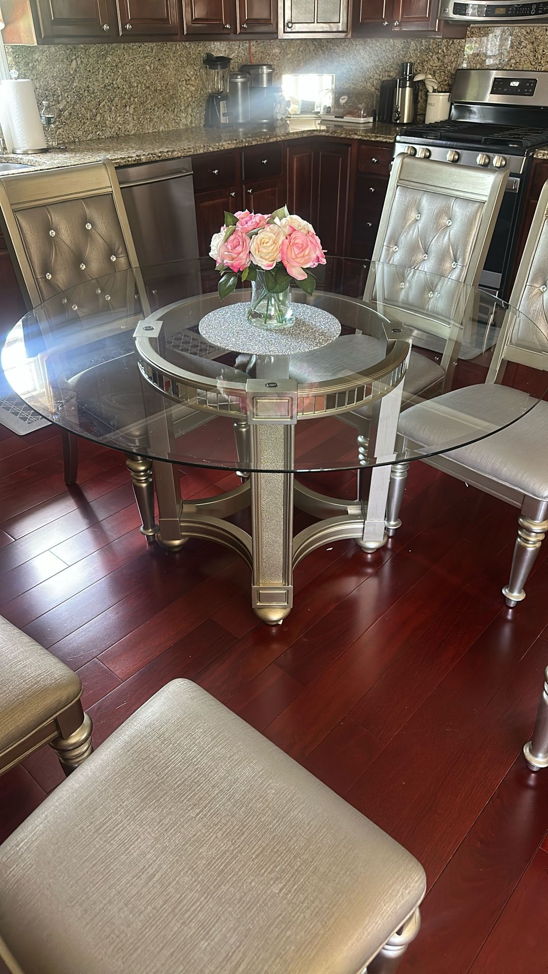 Grey/ Silver Dining Table