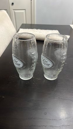 Dr Pepper Football Shape  glasses $12.00Set Of (2)