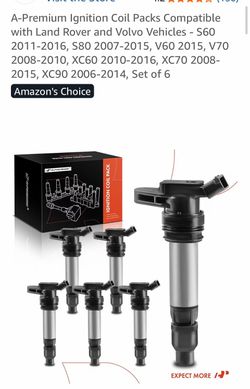 A-Premium Ignition Coil Packs Compatible with Land Rover and Volvo Vehicles - S60 2011-2016, S80 2007-2015, V60 2015, V70 2008-2010, XC60 2010-2016, X