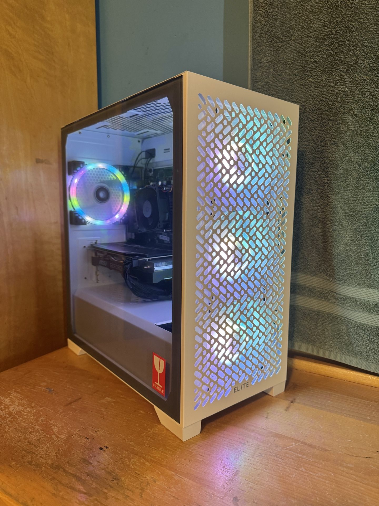 Nvidia RTX 2070 Gaming PC - Intel I7, Windows 11, 16gb Ram, White, RGB