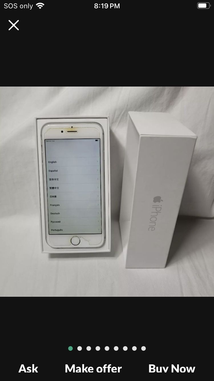 Apple iPhone 6 Silver 16GB Model A1549 With Box