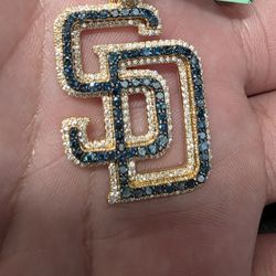 14K 2.50CTW NATURAL DIAMOND "SD" PENDANT