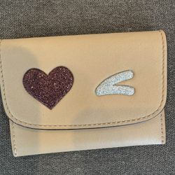 Coach Waller NWT Sparkly Heart