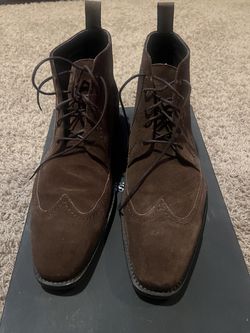 Boss Men's Dark Brown Suede Chukka Boots