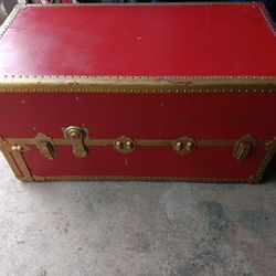 Vintage Upright  Steamer Trunk