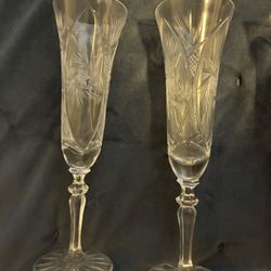 Antique Bohemian Crystal Glasses 