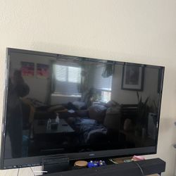Flat Screen TV + Sound System – Great Condition – $100