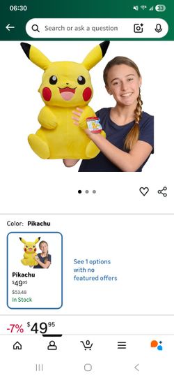 Pokemon Pikachu Plush - 24 inch Plush