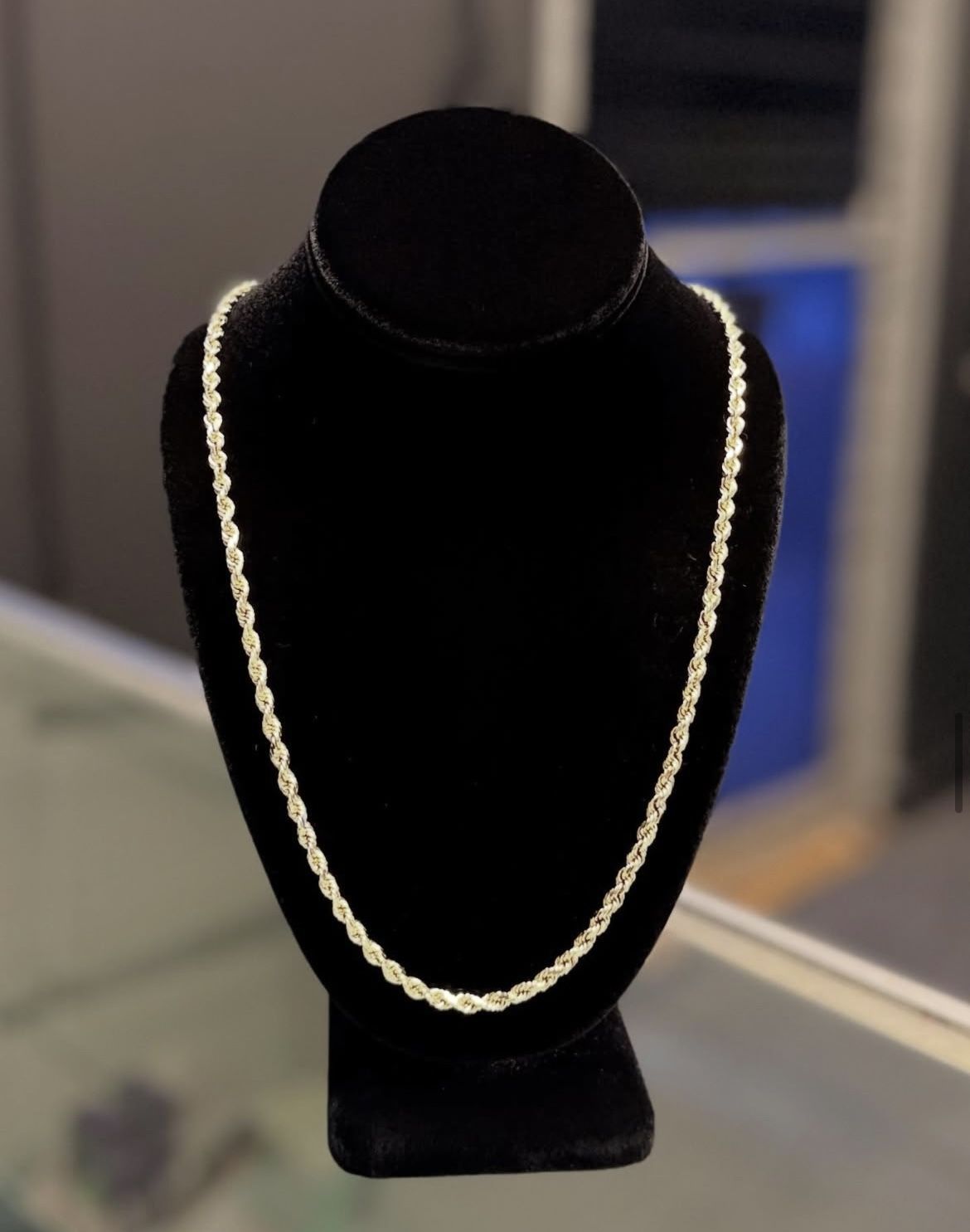 Solid 14k Yellow Gold Rope Chain