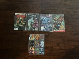Marvel Comics & Trading Cards Lot — Hulk, Avengers, Flair Chromium Cards | All Bagged & Boarded