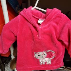 Girls Fleece 6 To 9 Month Top, Like New