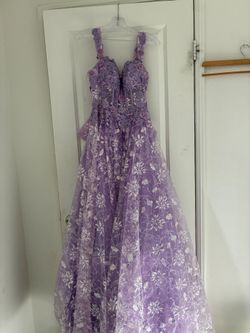 Lavender Floral Lace Quince dress