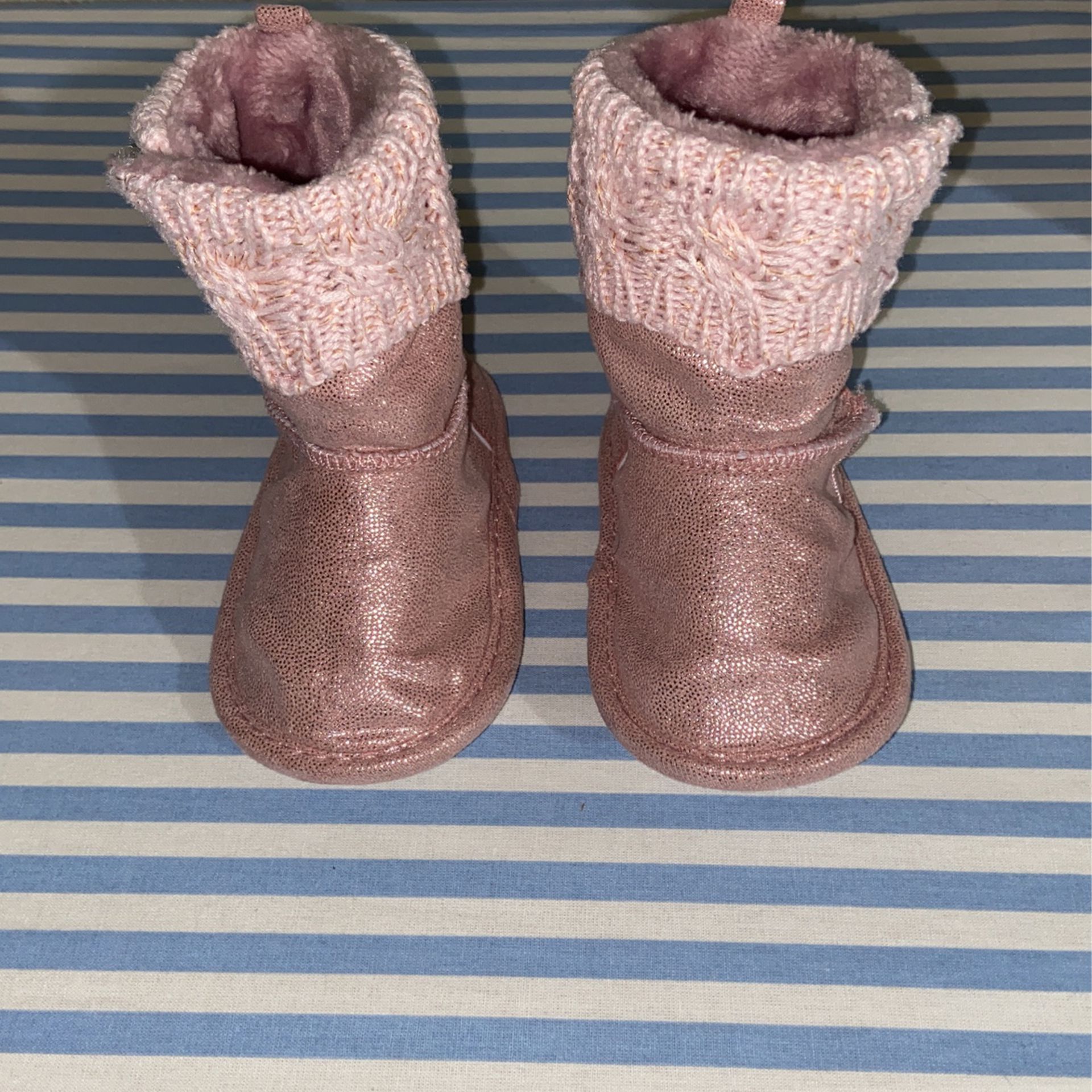 Infant Pink Sparkly Boots Size 9-12 Months 