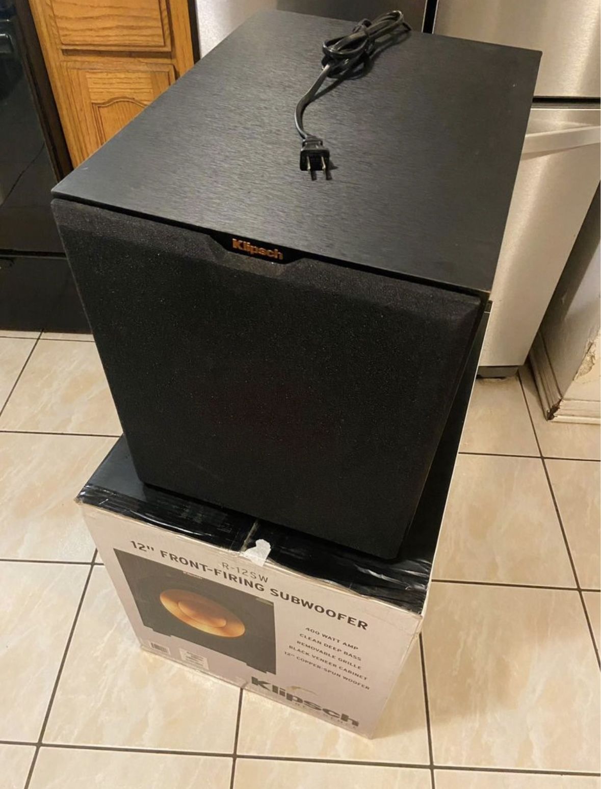 Klipsch R-12SW 12β Subwoofer β 400W Digital Power, Deep Front-Firing Bass, Copper-Spun Driver