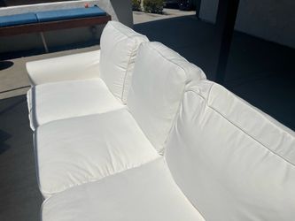 7 foot sofa, from IKEA, gently used, new white cover.