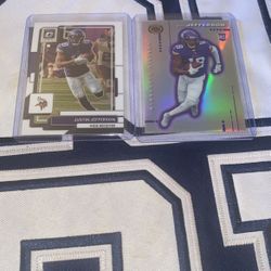 2020 NFL Panini Chronicles Dynagon Justin Jefferson Prizm RC/Base Card Lot!!