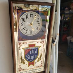 Old Style Mirror/ Clock 