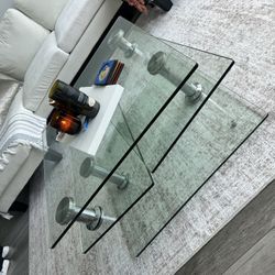 Glass Swivel Coffee Table 