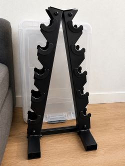 A-Frame 10-Pair Dumbbell Weight Rack – Heavy Duty Steel Storage